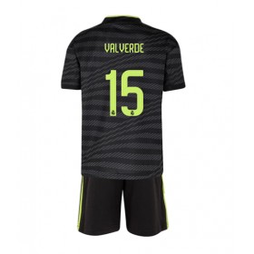 Baby Fußballbekleidung Real Madrid Federico Valverde #15 3rd Trikot 2022-23 Kurzarm (+ kurze hosen)